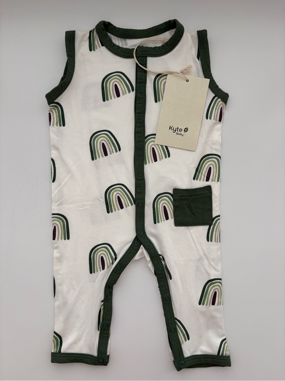 Kyte Baby Sleeveless Snap Romper 3-6M Rainbow